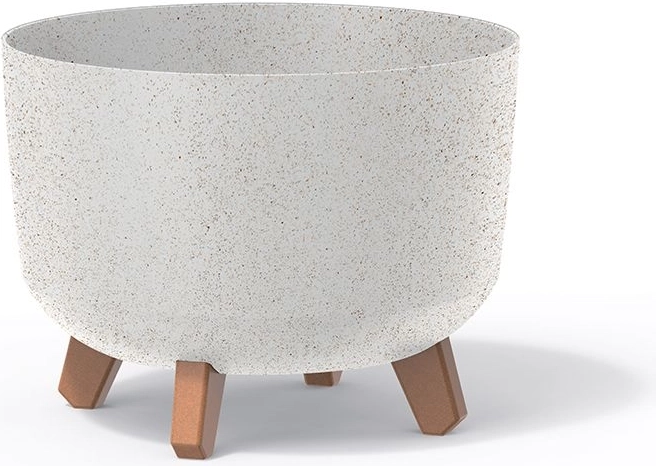 Bloempot Gracia Standard Eco Wood 33,9 cm – wit