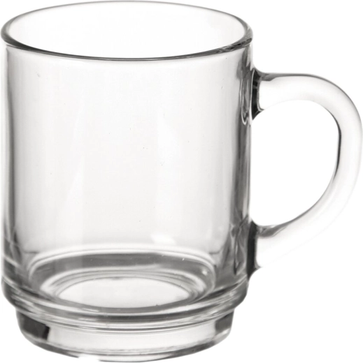 Transparante glazen mok 270 ml recht