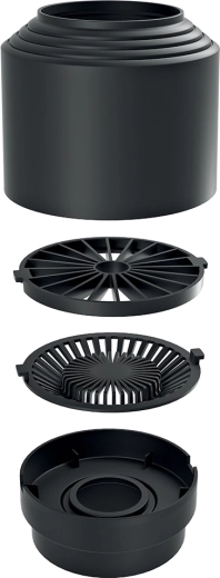 Interne filter voor grove onzuiverheden voor regenwater in de regenpijp