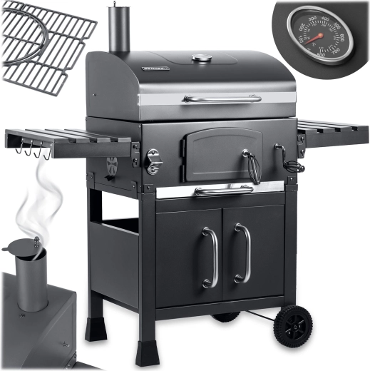Berdsen BBQChef houtskoolbarbecue voor de tuin met schoorsteen