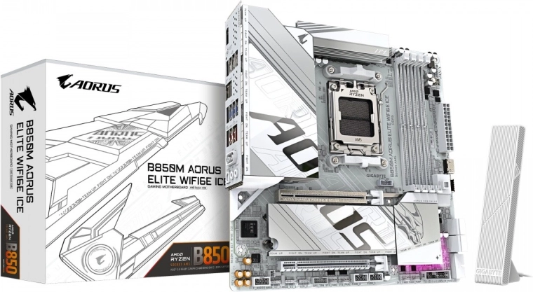 Gigabyte AORUS B850M elite WiFi 6E ICE moederbord mATX (AM5)