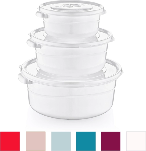 Set ronde Mikrofresh-bakken 0,5 l, 1 l en 2 l
