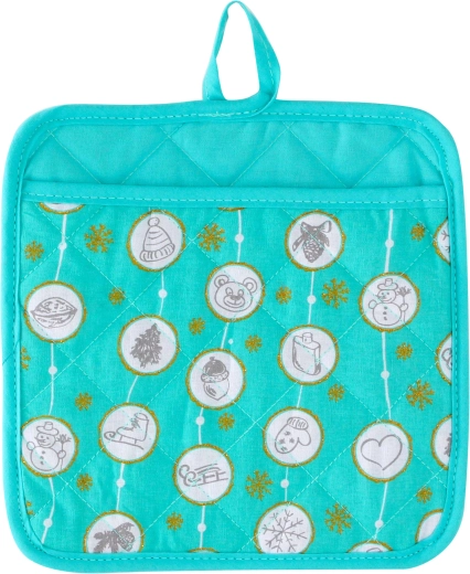 Kerstonderzetter voor pan Toro turquoise 17 × 17 cm