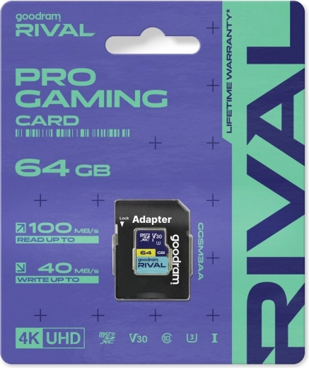 microSD-geheugenkaart 64 GB Goodram Rival UHS-I V30 U3