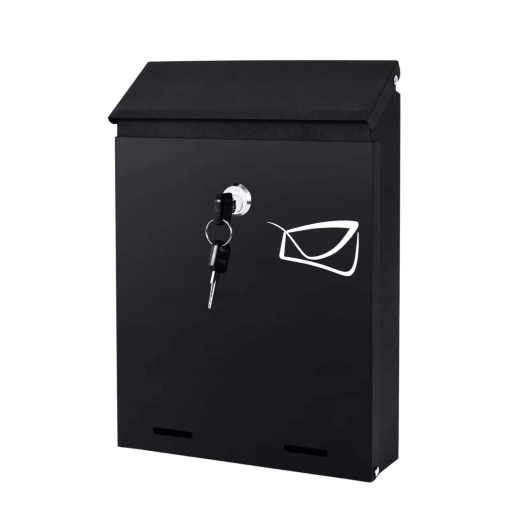 Brievenbus HERON, staal, afsluitbaar, 26 × 18,5 × 5,5 cm