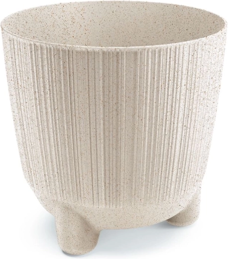 Bloempot RYFO ECO WOOD 19,5 cm wit