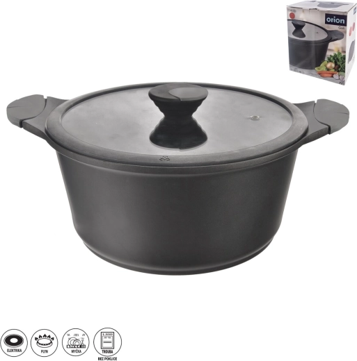 Pan GALI 7 l met glazen deksel