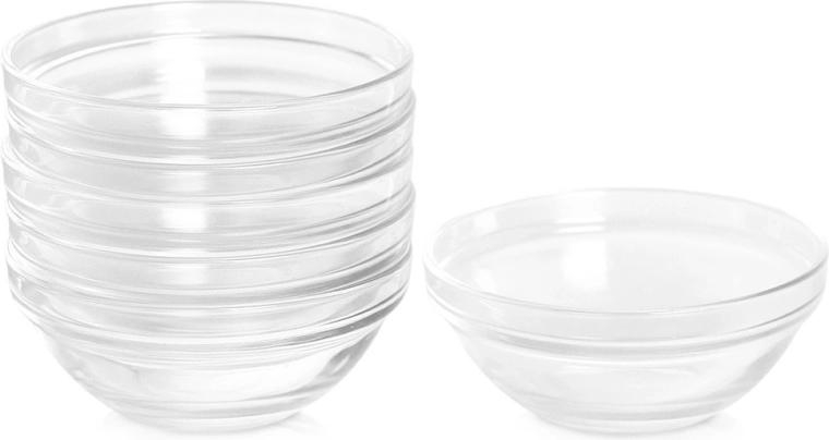 Glazen schaaltjes voor sauzen en dips 9 cm, 6 stuks, 135 ml Vilde
