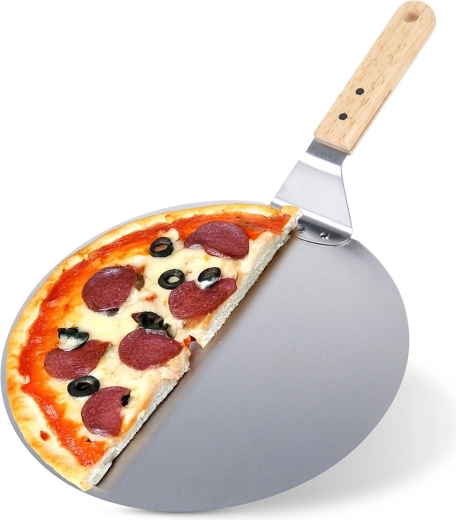 Stalen pizzaschep met houten handvat 48,5 × 30,5 cm VILDE