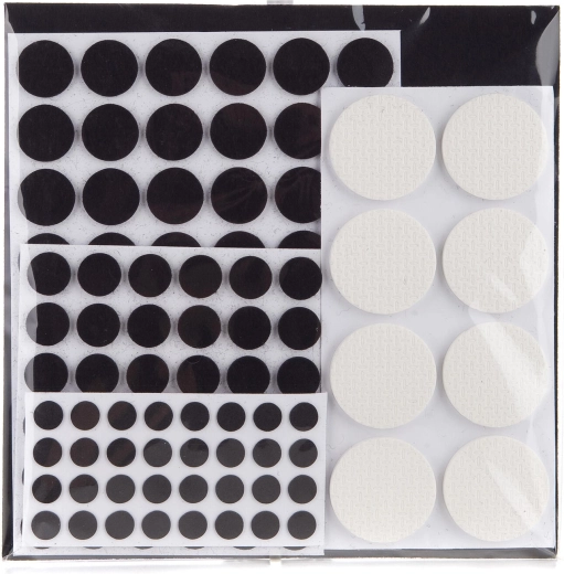 Vilt beschermende meubelglijders – mix van afmetingen en kleuren, 125 stuks