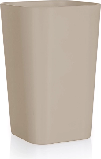 Badkamerbeker van kunststof, beige-grijs, 11 cm