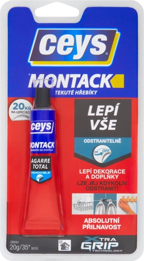 Montagelijm 20 g CEYS MONTACK – vloeibare spijkers, verwijderbaar