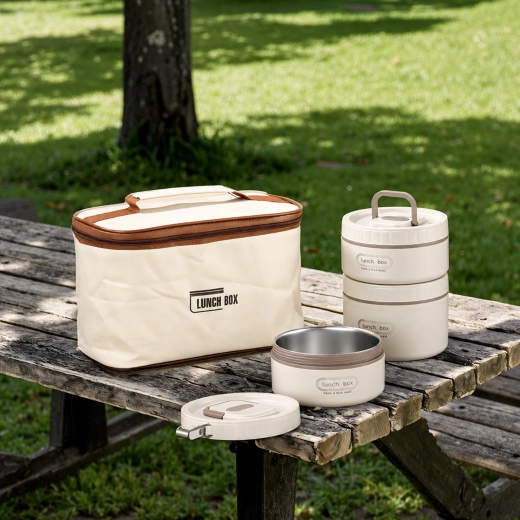 Set geïsoleerde voedselcontainers LunchBox 4 stuks