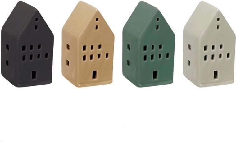 Kerst LED huisje decoratie 10,3 × 5,5 cm (mix motieven)