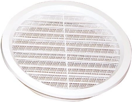 Ventilatierooster met gaas, diameter 150 mm, wit