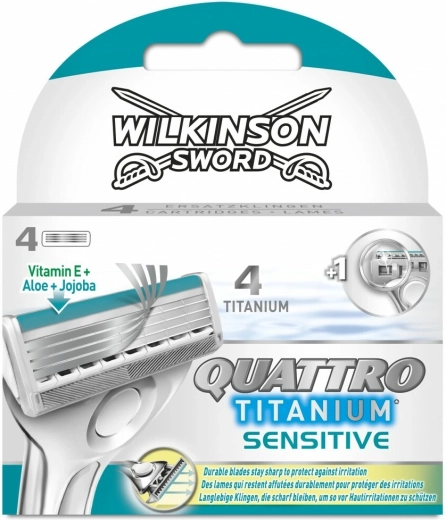 Wilkinson Quattro Titanium Sensitive vervangmesjes 4 stuks