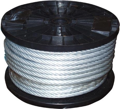 Stalen kabel 3/4 mm in PVC-mantel, gegalvaniseerd (100 m)