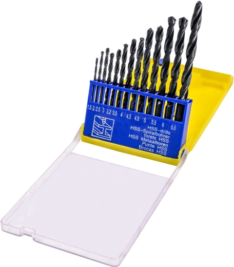 Set HSS-metaalboren 1,5–8 mm, 13 stuks