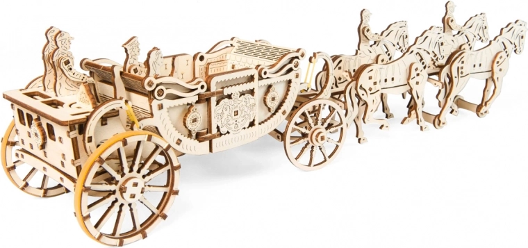 Ugears koninklijke koets – 3D houten mechanische puzzel