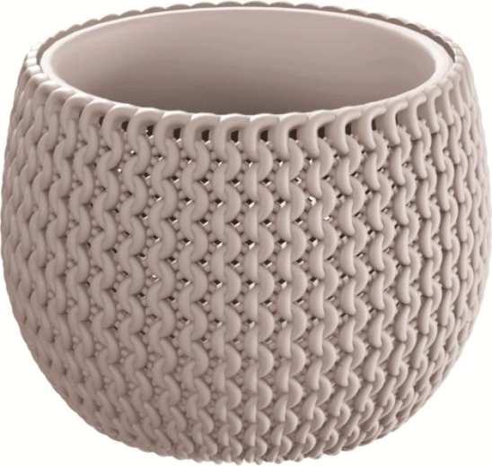 Bloempot Splofy Bowl met inzet 18 cm – mocca