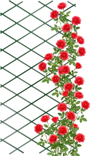 Groen uitschuifbaar trellis voor klimplanten 180 × 90 cm