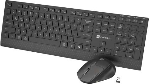 Natec Stingray 2 draadloze toetsenbord- en muisset (2-in-1) met tilt scroll