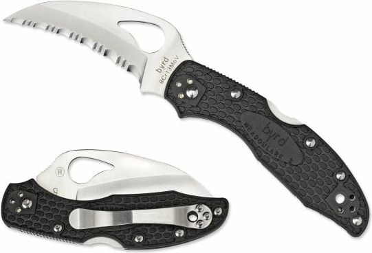 Byrd Hawkbill lichte opvouwbare zakmes 7,2 cm, zwart, FRN