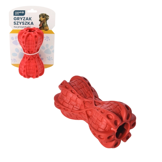 Kauwspeeltje voor honden in de vorm van een dennenkegel met ruimte voor snacks