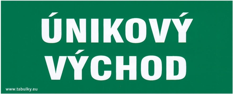 Zelfklevend bord Nooduitgang 210 × 87 mm