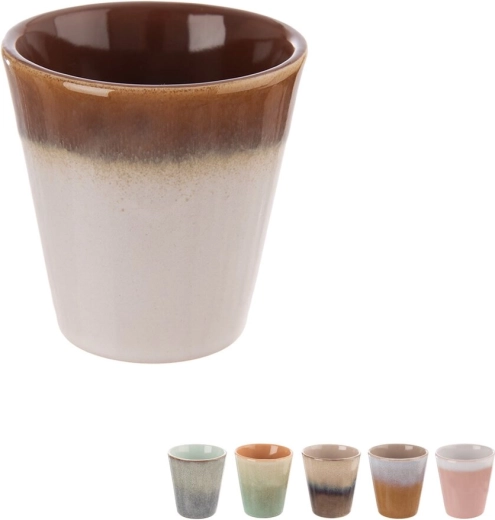 Steengoed espressokopje 0,1 l zonder oor (mix van glazuren)