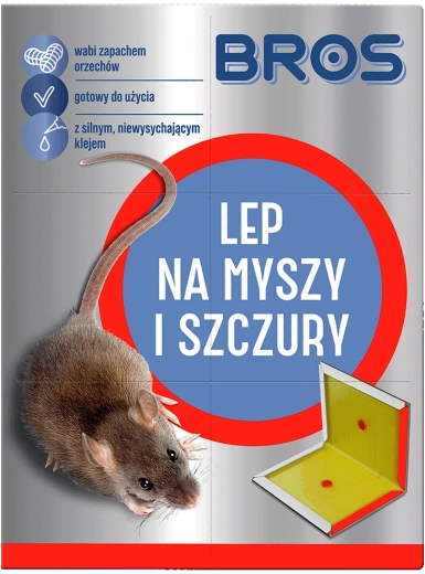 Kleefval voor muizen en ratten met notengeur BROS