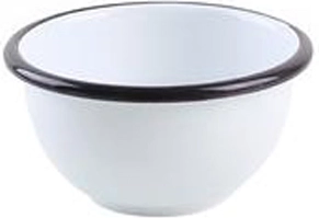 Geëmailleerde kom 10 cm wit