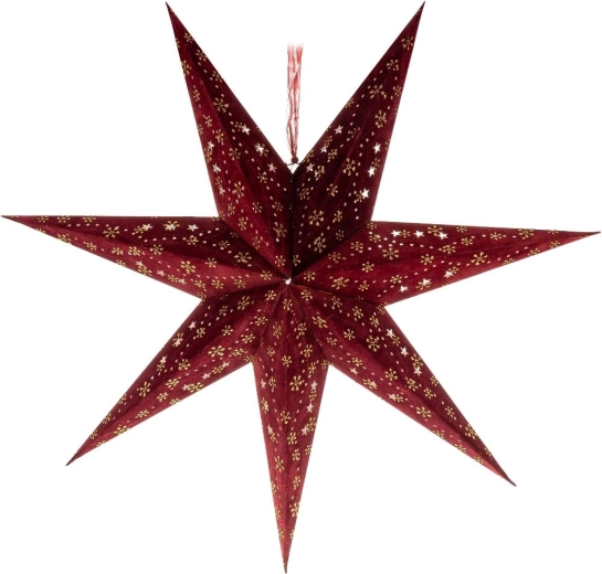Retlux zevenpuntige kerstster met ledverlichting, rood