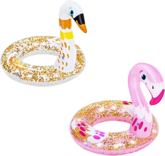 Opblaasbare zwemring voor kinderen BESTWAY – zwaan of flamingo met glitters