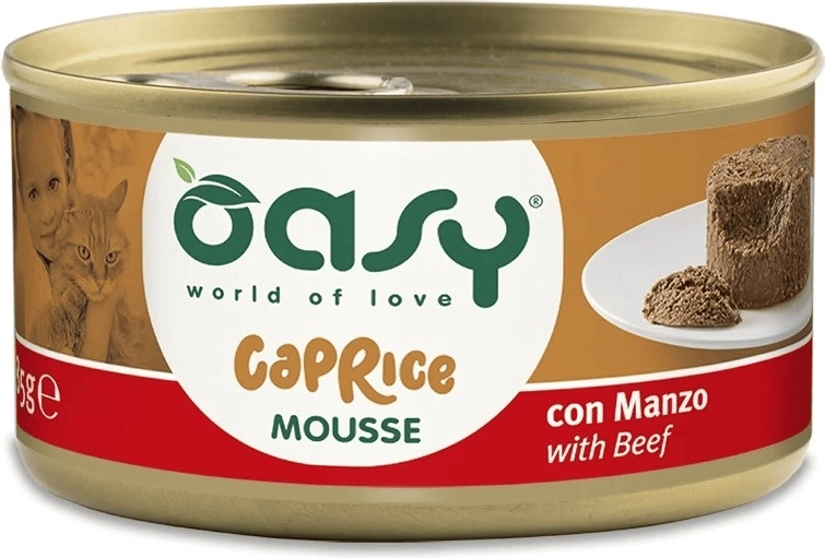 Oasy Caprice mousse met rundvlees voor katten 85 g