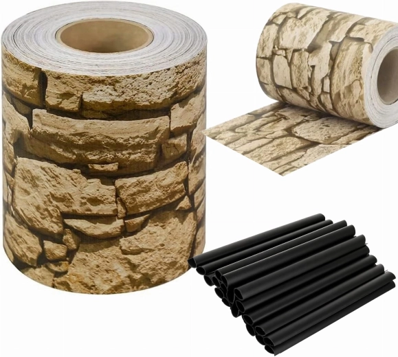 PVC-privacyband voor paneelhekwerk 19 cm × 35 m Yellow Stone