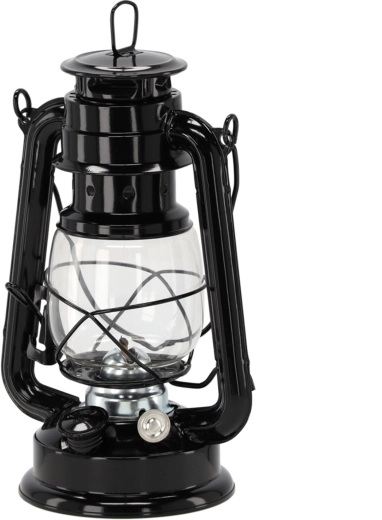 Klassieke metalen petroleumlamp 28 cm