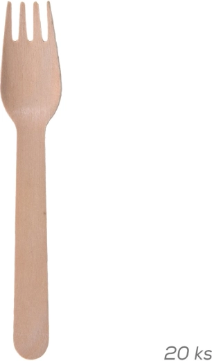 Houten vork Nature 15,5 cm (20 stuks)