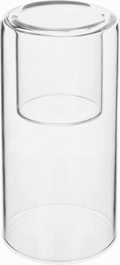 Transparante glazen theelichthouder 12 cm