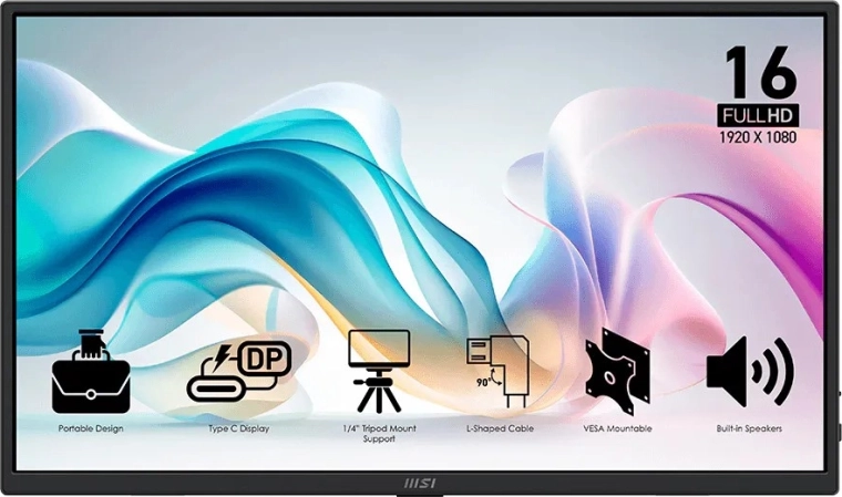 MSI PRO MP165 E6 draagbare 15,6" Full HD IPS monitor