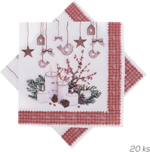 Kerstpapieren servetten 33 × 33 cm (20 stuks)