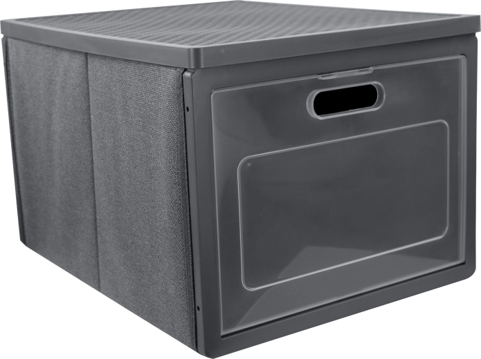 Grijze kastorganizer met voordeuren 41 × 31 × 25 cm