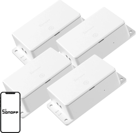 Sonoff Basic R5 Gen5 slimme Wi‑Fi-schakelaar Matter 10 A (4 stuks)