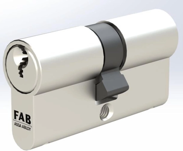 Cilinderslot 30+35 mm, nikkel, veiligheidsklasse 3, 5 sleutels