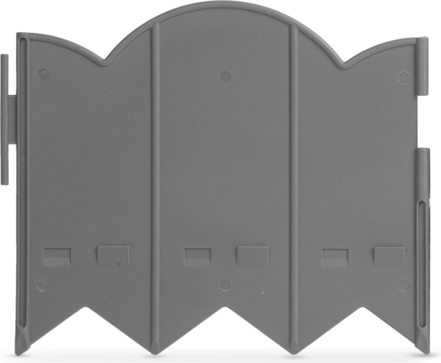 Kunststof tuinborder grijs 20 × 17,5 cm – 12 stuks
