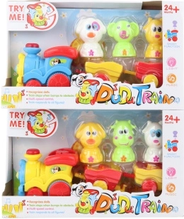 Leuke trein met dieren op batterijen