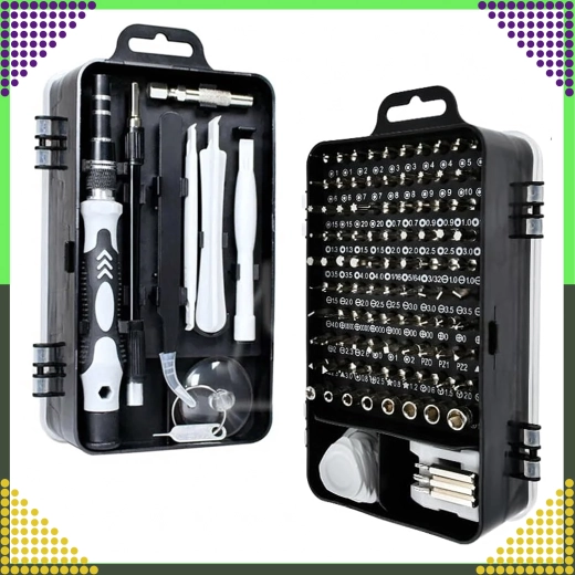 Precisieschroevendraaierset 118-in-1 met magnetische TORX-bits en accessoires