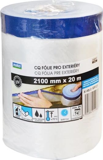 Afdekbuitentape met afdekfolie 210 × 20 m, zelfklevend