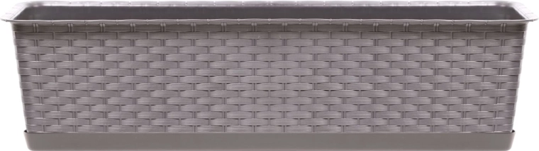 Balkonbak met schotel RATOLLA CASE 78,3 cm – mocca