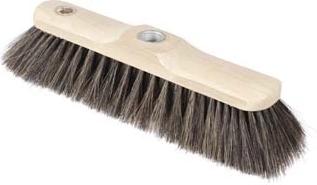 Natur gewaxte bezem met paardenhaar